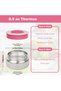 -Multi-Compartment Lunch Box with Built-In Hot/Cold Flask, Reusable Travel Cutlery Set & Standalone MatchingThermal Soup/Food Bowl Pink - 5