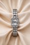 Cantien Women's Wristwatch Silver Color Square Case Gray Dial – Steel Bracelet Band, Quartz Movement, Stylish & Modern Watch