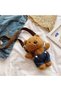Teddy Bear Brown Moonlight Plush Shoulder Bag Crossbody Women's and Children's Sling Bag - 8