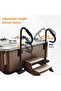 Hot Tub Handrails, 18"-48" Adjustable Height SPA Handrail with 360 Swivel Option& Non-Slip Handle, 600 LBS SPA Side Handrail Slide Under Mount Base for Indoor & Outdoor - 2