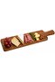 Acacia Wood Serving Board with Handle 49.5 × 12 cm Charcuterie and Cheese Platter for Bread, Pastries and Appetisers