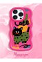 iPhone 15 Pro Max Compatible Case with Camera Protector Red Silicone Couple Phone Case Cat Pattern - 2