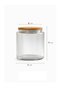 Set of 12 Glass Storage Containers and Spice Jars – 500 ml Striped Glass Jars with Wooden Lids and Label Gift - 3