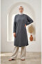Plus Size Comfortable Cut Tunic Seasonal Non-Show Tunic 8773-02 Anthracite