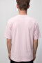 Jett Men's Oversize Fit 100% Organic Cotton Thick Textured Crew Neck Light Pink T-Shirt - 3