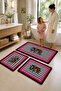 Non-Slip Base, Washable 3-Piece Plain Elephant Pattern Bath Mat and Toilet Set – Modern Bathroom Rug - 2