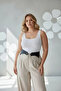 Plus Size Black Women's Belt Chain Detailed Corset Design - 2