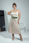 Large Size Green Women's Belt with Chain Detail, Thick Model - 4
