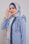 Petrol Blue Floral Craze Comfort Shawl - 3
