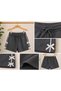 Girl's Bow Detailed Striped Elastic Waist Shorts - 3