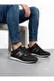 Men's Black Orthopedic Sole Casual Sneaker Walking Shoes - 2