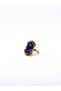 Natural Stone Amethyst Natural Stone Women's Antique Adjustable Ring Euy94Amt - 4