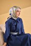 Twill Silk Petal Scarf Cobalt Blue 90X90 - 2