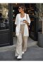 Women's Openwork Perforated Knitted Oversize Loose Knitwear Cardigan with Tassels - 2