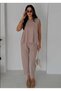 Women's Pique Sleeveless Blouse Elastic Waist Lace-Up Pocketed Trousers Two-Piece Set - 2