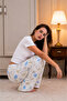Women's 100% Cotton Combed Short Sleeve Pajama Set