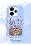 Redmi 13 4g Compatible Case Camera Protector Blue Silicone Couple Phone Case Floral Pattern - 2
