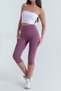 Women's High Waist Gathering Leggings with Side Stripes Model Push up Lycra Tights - 4