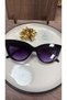 Women's Black Cat Eye Sunglasses Uv400 Protected Gradient Glass - 2