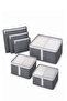 6 Piece Mesh Luggage Organizer Set Suitcase Organizer Travel Storage Bag and Closet Organizer Gray - 3