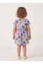 Girls Purple Floral Print Casual Dress - 2