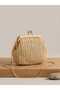 Yazlik Gold Detailled Straw Chain Strap and Handbag