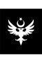 Anatolian Seljuk Double Headed Eagle Moon Star Car, Car, Motorcycle, Laptop, Glass Sticker 20X20 cm