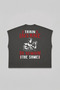 Gym Sporcu Train Insane or Remain Same Printed Oversize Worker Boxy Fit Sleeveless Crew Neck T-Shirt - 2