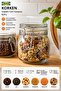 Mediterranean 3-Piece Glass Jar Set with Airtight, Leak-Proof Glass Lid, 0.5 Liter - 2