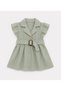 Jacket Collar with Buckle Mint Green Girls' Dress - 2