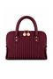 Women's Strap Hand and Shoulder Bag 3 Sizes Burgundy - 2