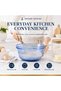 2.4L Mixing Bowl Transparent Glass Bowl for Everyday Mixing, Batter, Salads, Food Prep & Serving, Microwave, Oven Safe, Made in USA(Coastal Blue, 2.5QT / 2.4L) - 4