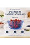2.4L Mixing Bowl Transparent Glass Bowl for Everyday Mixing, Batter, Salads, Food Prep & Serving, Microwave, Oven Safe, Made in USA(Coastal Blue, 2.5QT / 2.4L) - 3