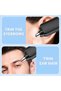 2-in-1 Electric Ear & Nose Hair Trimmer for Men & Women, USB Rechargeable Facial Hair & Eyebrow Trimmer, Dual Detachable Heads, Portable Painless Grooming Shaver - Black - 5