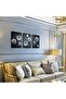 Black White Dandelion Triptych Canvas Wall Art 3 Panels | 30x40cm/ 12x16 inch Each | Gallery Wrapped Moon Birds Wall Decor