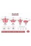 7 Piece Premium Granite Cookware Set 26 cm Non-Stick Pots and Pans Set with Glass Lids Bpa Free - 2