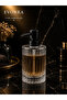 Striped Glass Liquid Soap Dispenser 400 ml Glass Soap Dispenser with Black Pump - 2