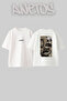 Kaaba Design Back Printed Cotton White Oversize T-Shirt