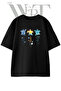 Sea Turtle_1 Design Printed Unisex Black Oversize T-Shirt