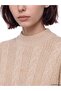 Lcw Modest Ecru High Collar Patterned Women's Knitwear Tunic - 3