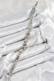 Brass Zircon Stone Row Arrow Model Silver Color Women's Bracelet - 2