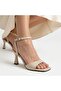 Porja Beige Leather Heeled Arched Shoes - 4