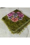 Handmade Patterned Hand Embroidered Cheesecloth with Ring Beads on the Writing Edge Yemeni, Scarf, 4 Sides Embroidered - 7