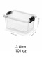 2-Pack 3 Liter Multi-Purpose Organizer - Elora Lockable Lid Food Container Kitchen Organizer Transparent - 5