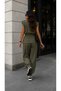 Women's Kuruvaze Collar Shoulder Button Detail Belted Double Suit - 3