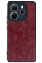 Aconcept Redmi Note 14 4g Case Aras Leather Cover (100546) - Burgundy - 2