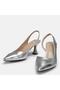 Large Size Stiletto 41-42-43-44- Silver Leather - 4
