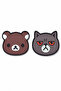 Teddy Bear and Gray Cat Coaster Set of 4 - Pvc Non-Slip Coasters (2 Teddy Bears + 2 Gray Cats) - 3