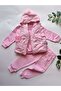 Baby Girl Hooded Vest and Rabbit Set