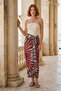 Golden Palms Large Maxi Beach Pareo - Non-See-Through Shiny Fabric - 120X155 cm